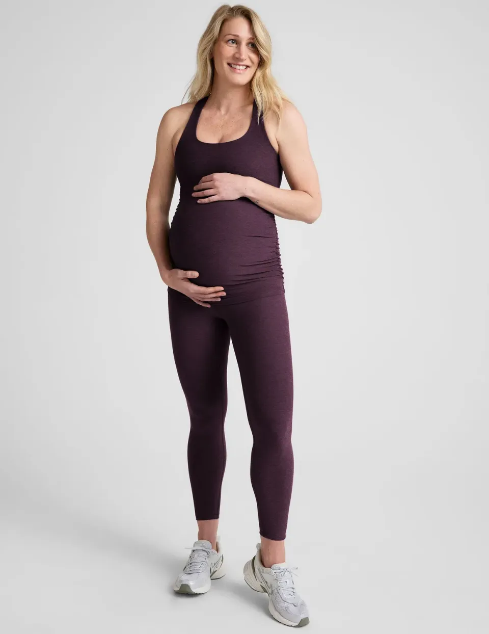 Beyond Yoga Spacedye Love the Bump Midi mammaleggings Eggplant Purple