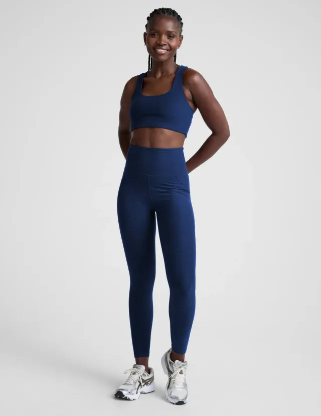 Beyond Yoga Spacedye Be Free Pocket leggings Marine Blue Heather ficka