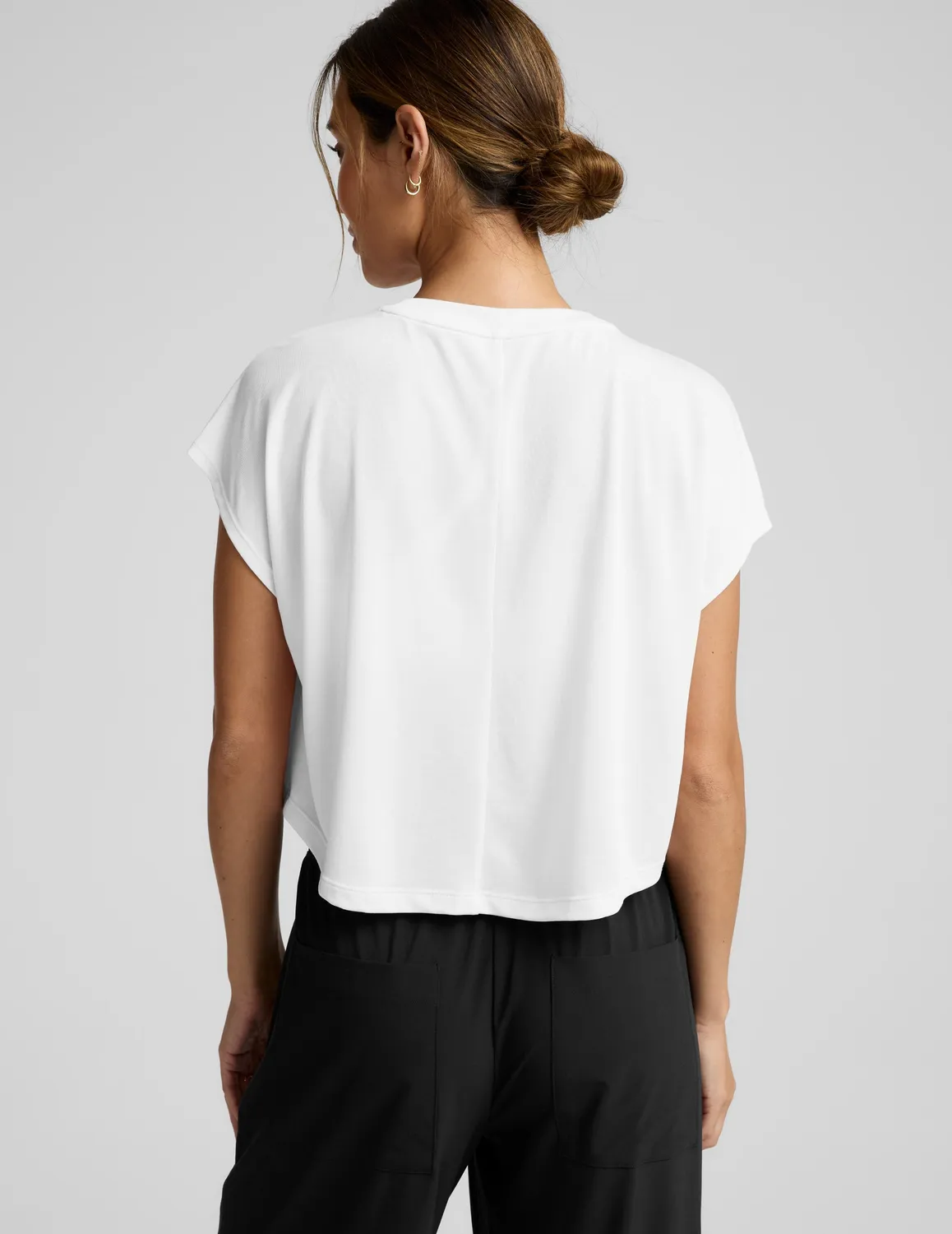 Beyond Yoga Studio Luxe Cropped Tee t-shirt White croppad