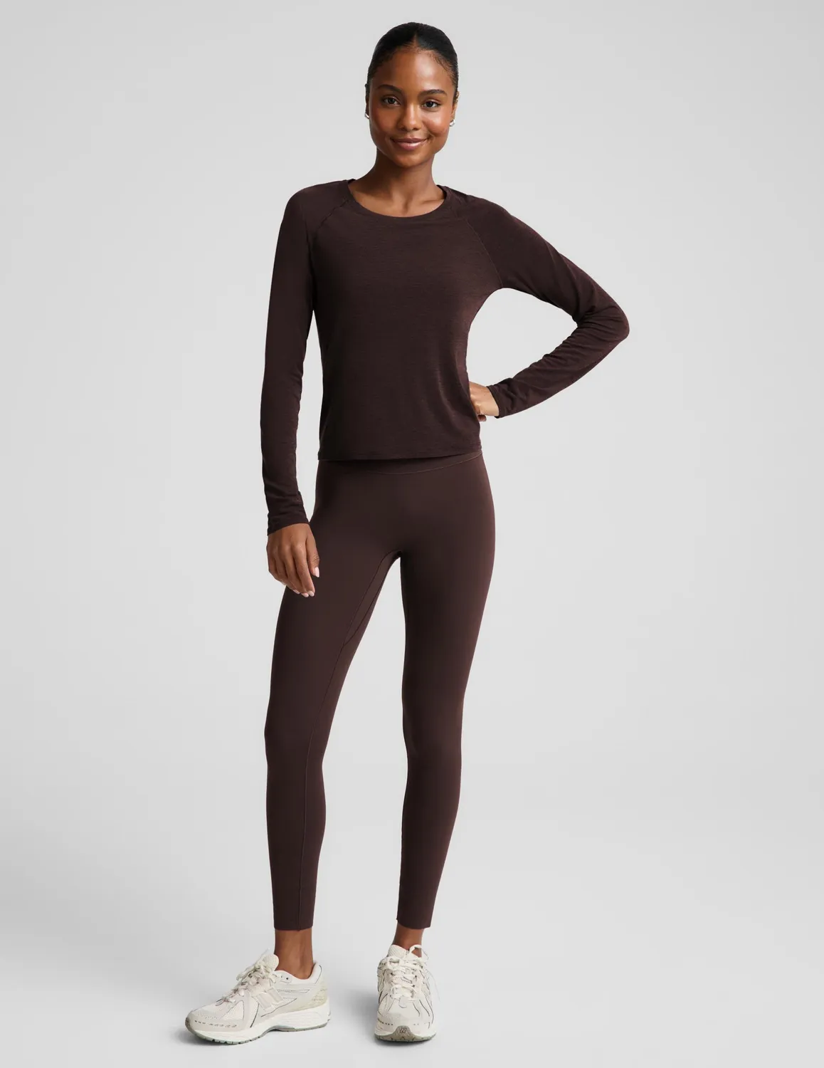 Beyond Yoga Breezeweight Active Long Sleeve träningströja brunlila