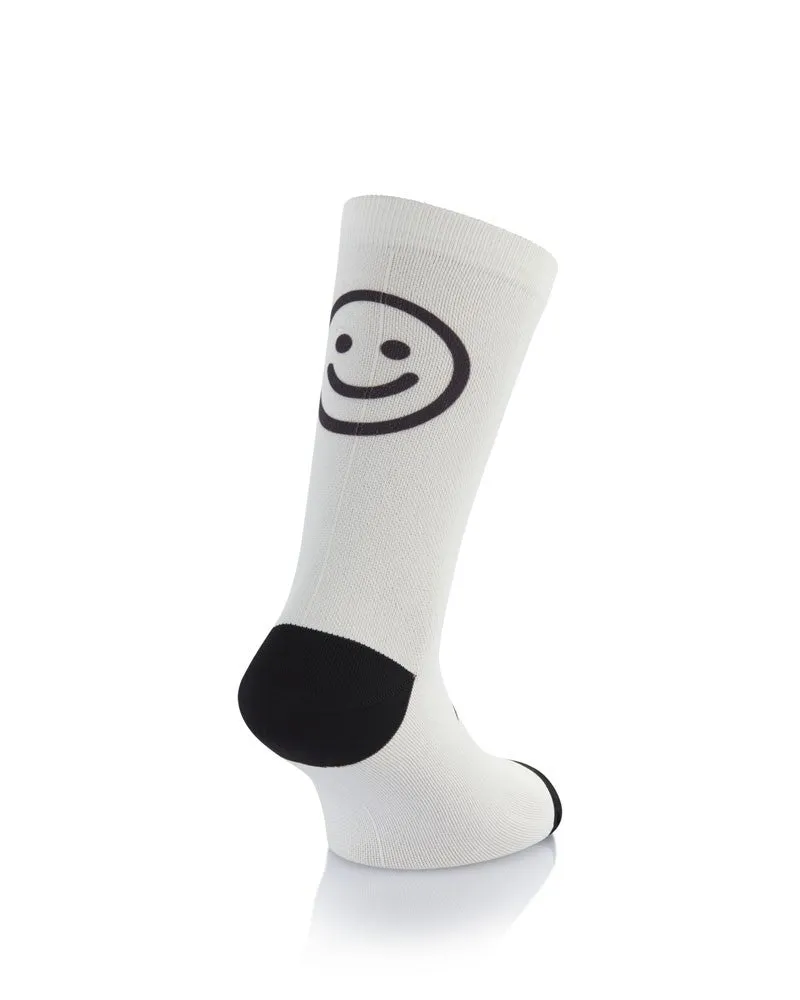 MB Wear Fun Smile Kids White barnstrumpor 32-36