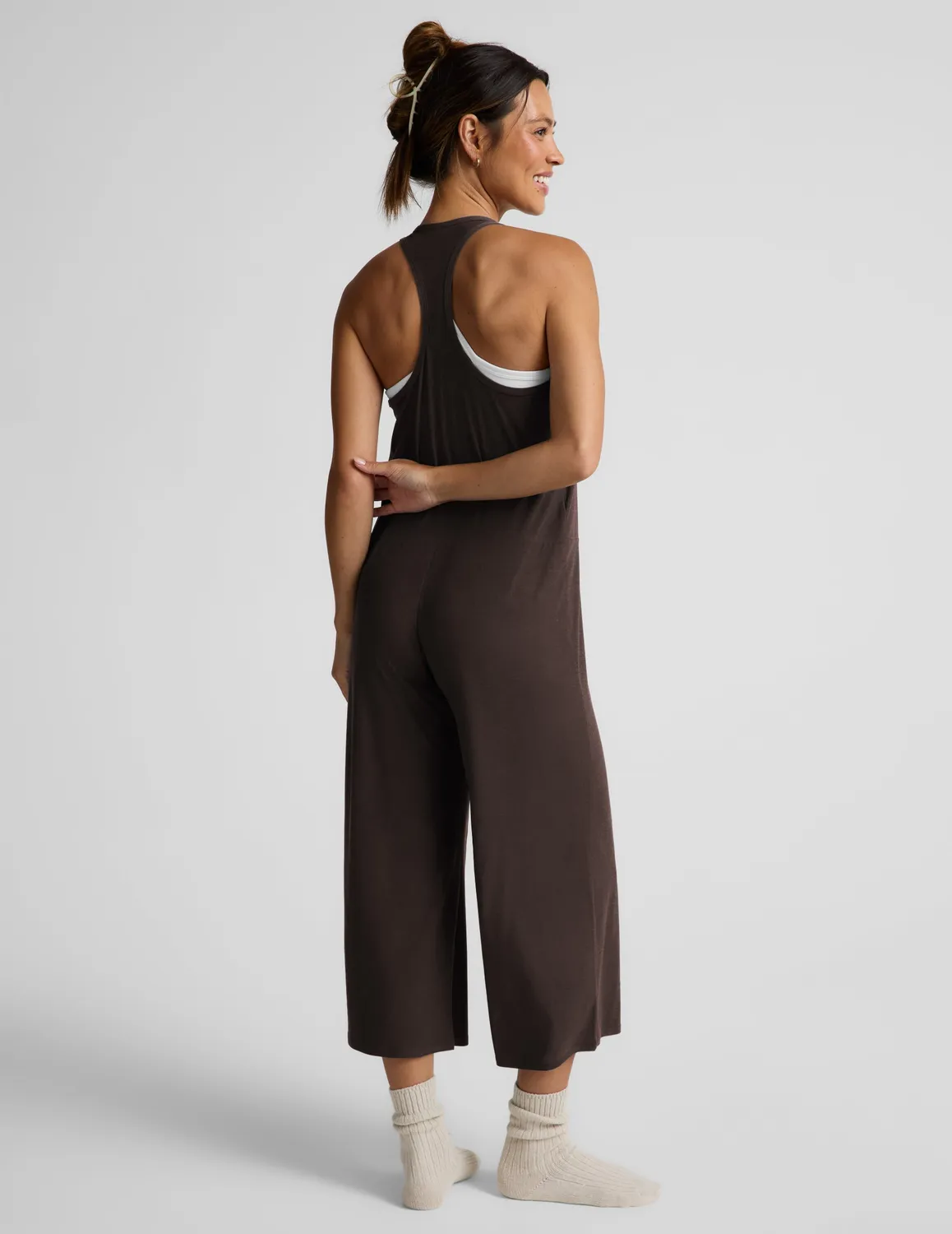 Beyond Yoga Featherweight Hang Loose Jumpsuit Dark Chocolate mörkbrun