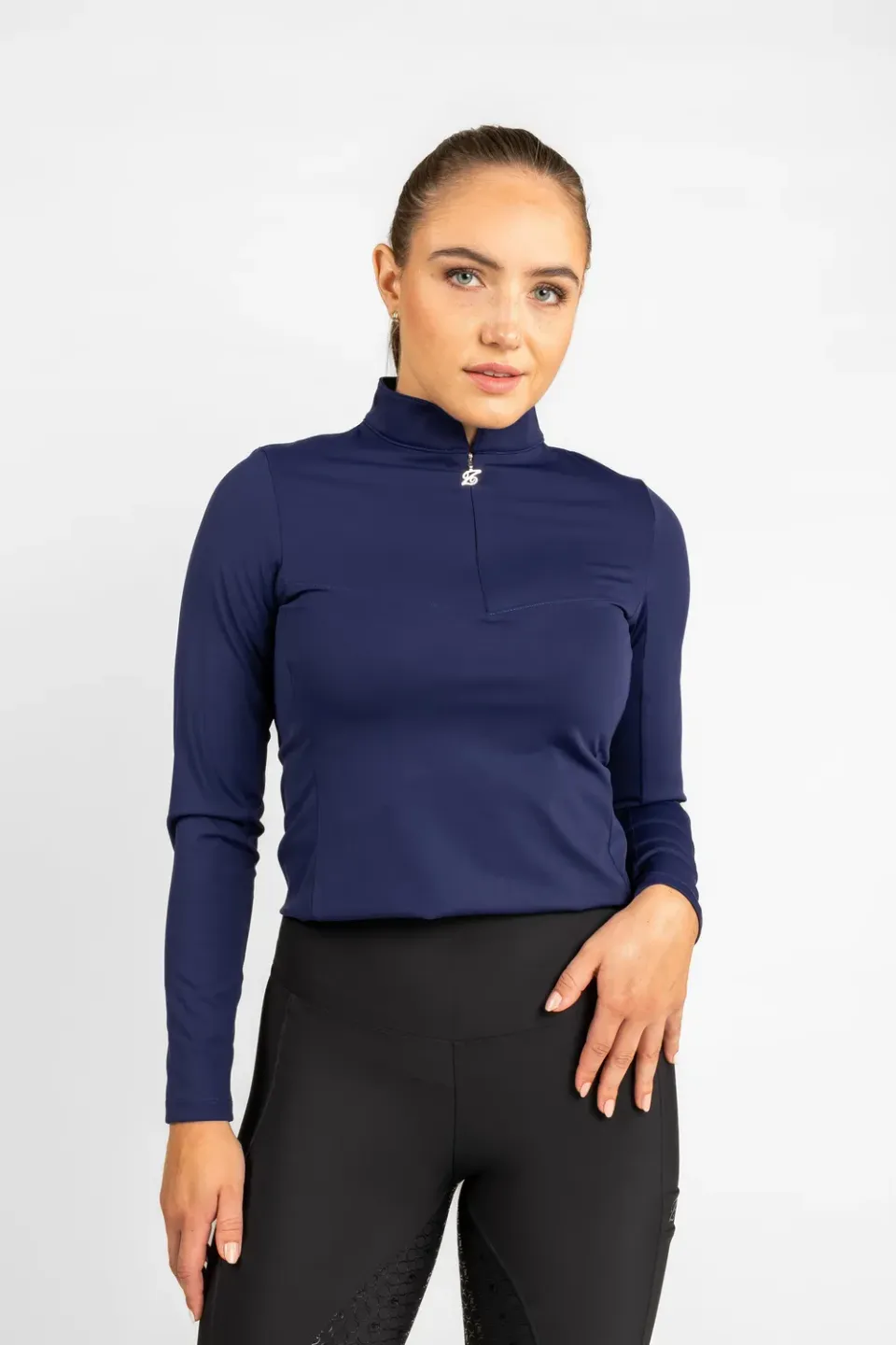 ZacZess Hagen Blue Top ridtröja blå dragkedja