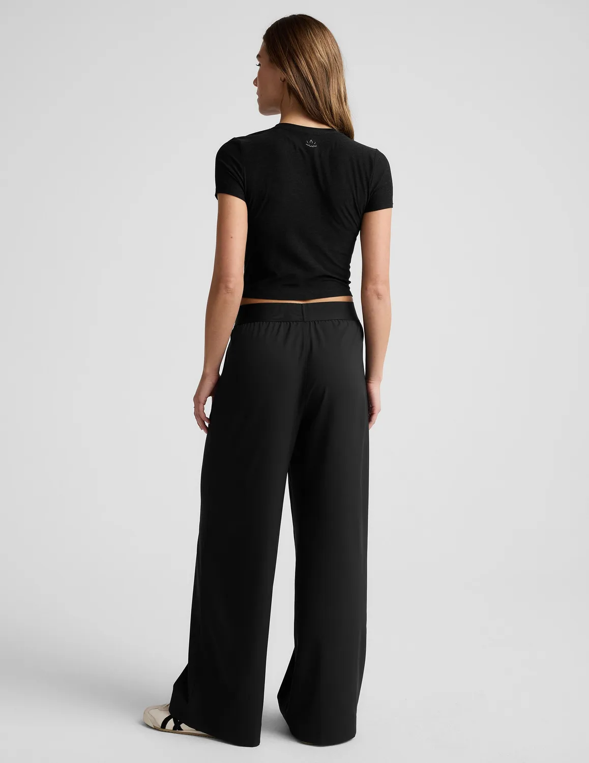 Beyond Yoga Elasticated Wide Leg byxor 31" svart kontor