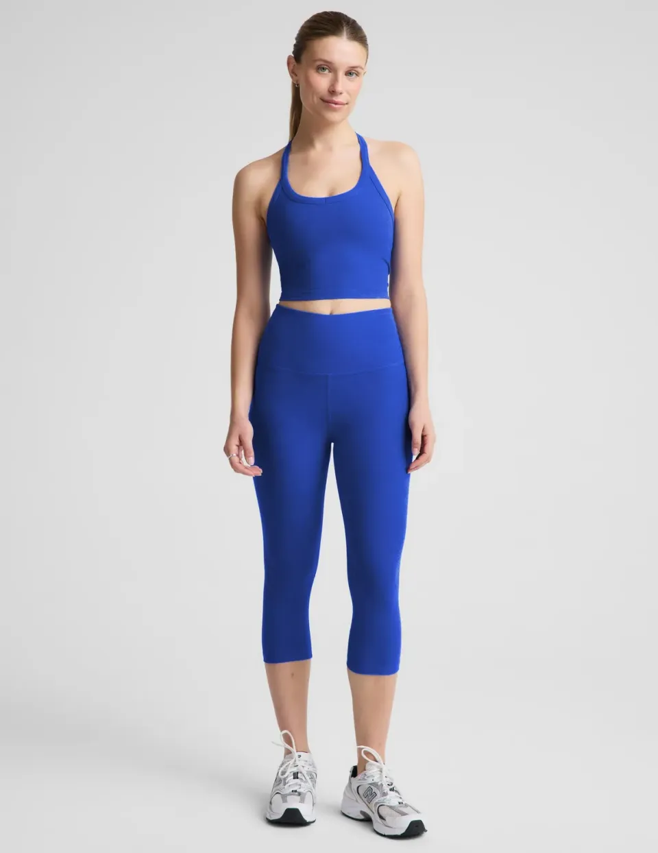 Beyond Yoga Spacedye Walk And Talk caprileggings Ultra Blue hög midja