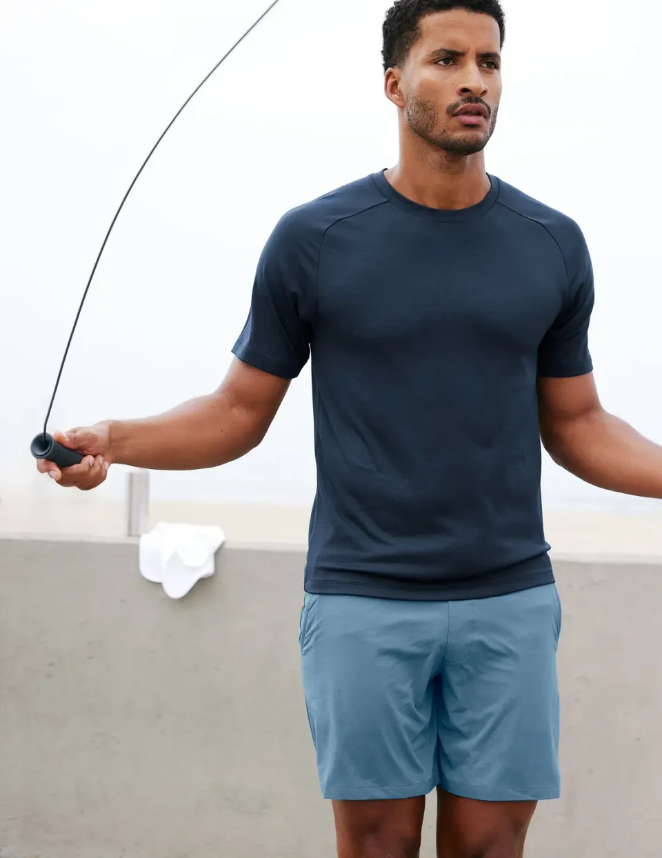 Beyond Yoga Pivotal 2.0 träningsshorts 7 tum Harbor Blue