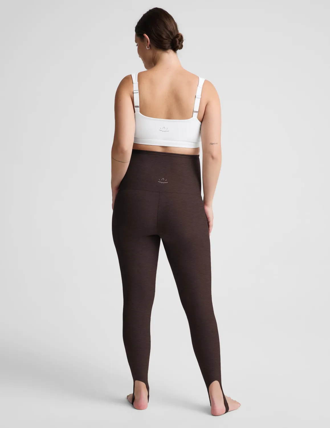 Beyond Yoga Spacedye Maternity Stirrup Leggings Dark Chocolate