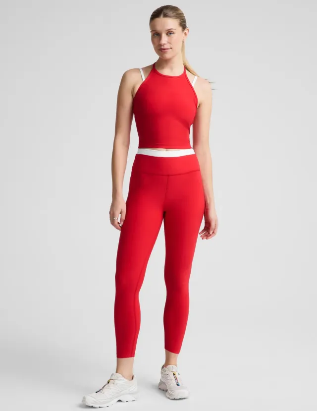 Beyond Yoga Spacedye Layered Midi leggings Candy Apple kontrast