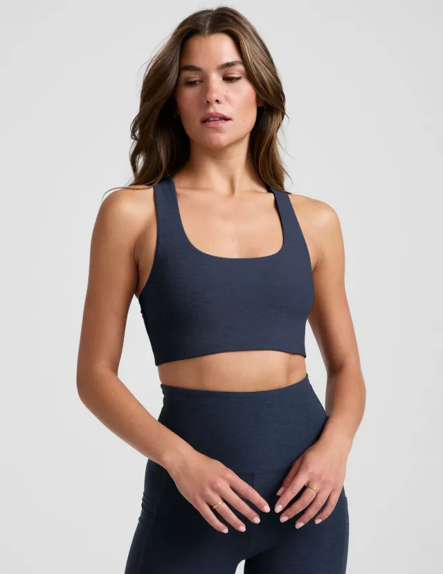 Beyond Yoga Spacedye Simplicity Long Line Bra 2.0 sportbh Nocturnal Navy blå