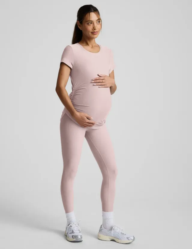 Beyond Yoga Spacedye Love the Bump mammaleggings Pale Pink midi