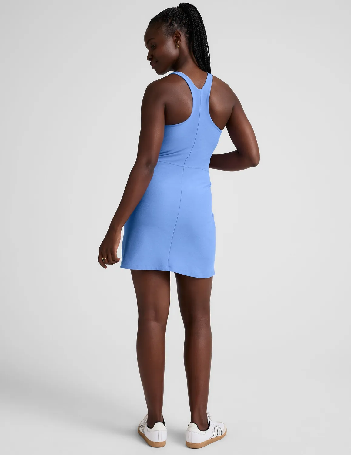 Beyond Yoga Spacedye Refocus Dress klänning Flower Blue Heather