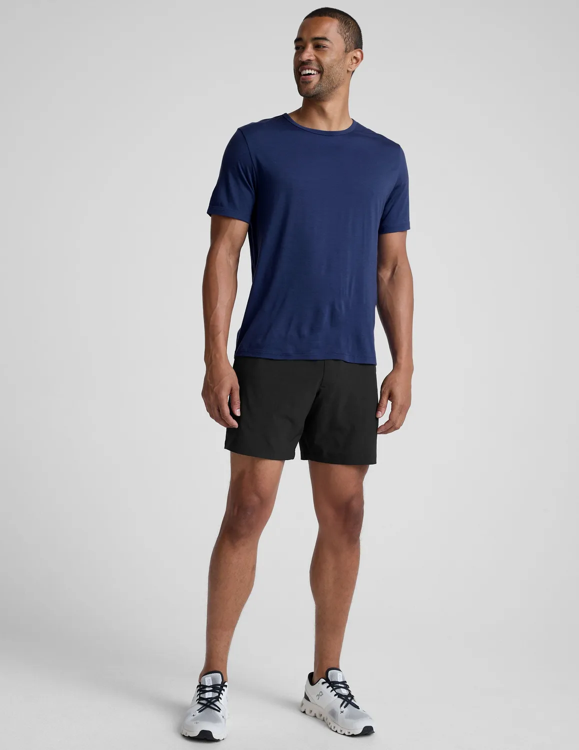 Beyond Yoga Merino Wool Crew t-shirt dark cobalt ull avslappnad
