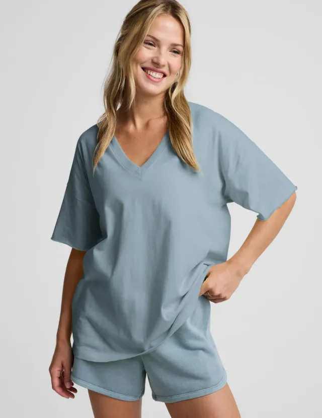 Beyond Yoga SoftKnit Better Than Ever t-shirt Washed Navy oversize