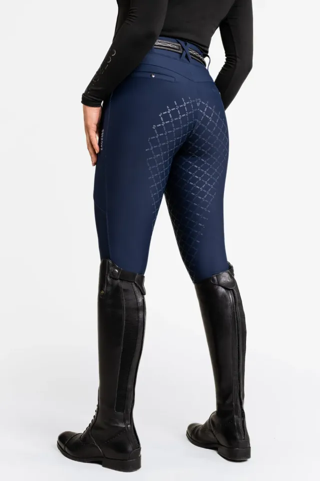 ZacZess London Hybrid ridleggings navy hög midja