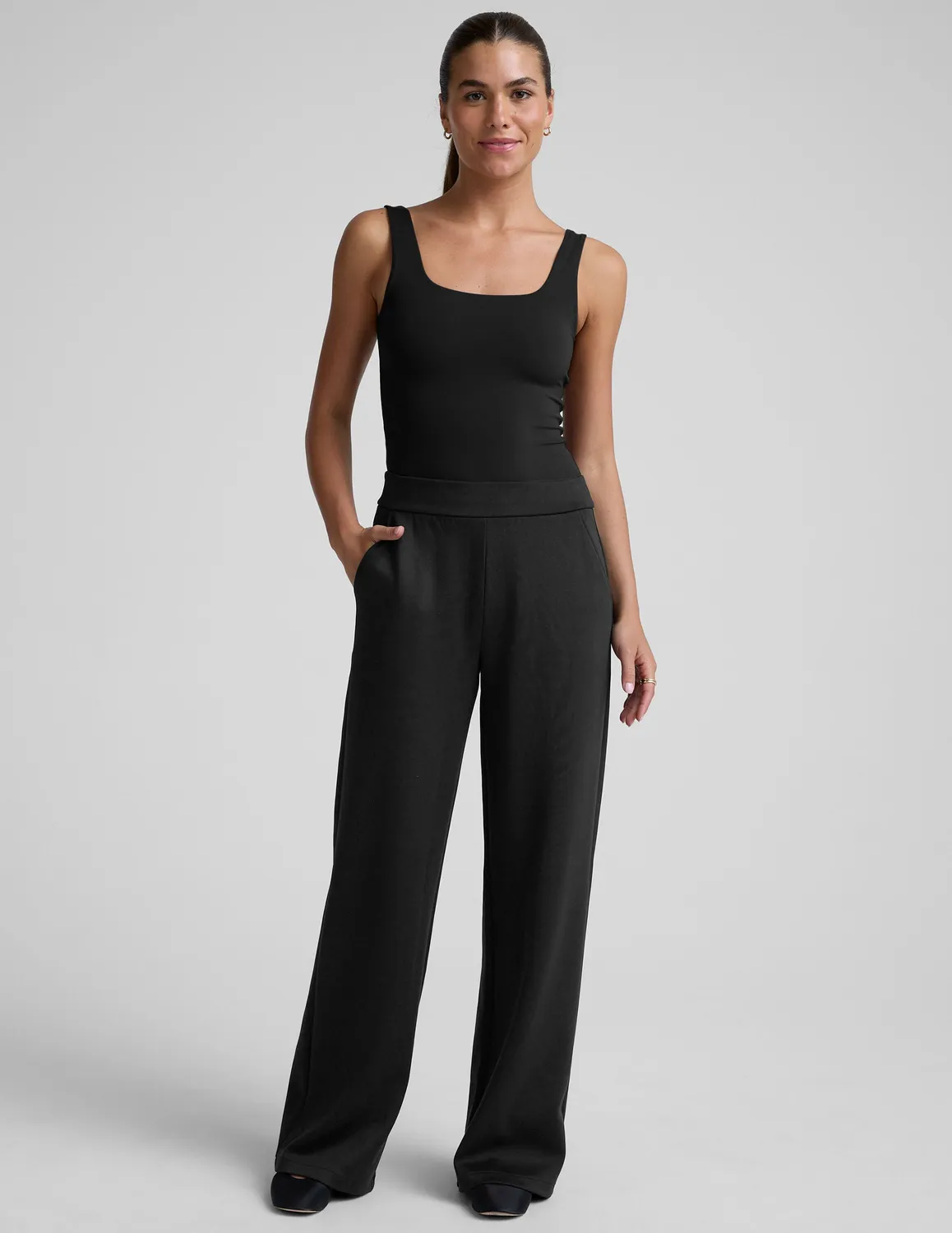 Beyond Yoga In The Flow vida byxor Black med fickor