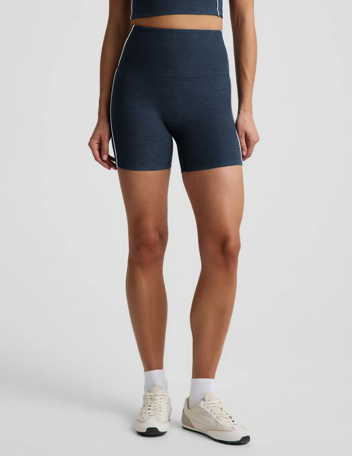 Beyond Yoga Spacedye Streamline 5" Shorts Nocturnal Navy mörkblå