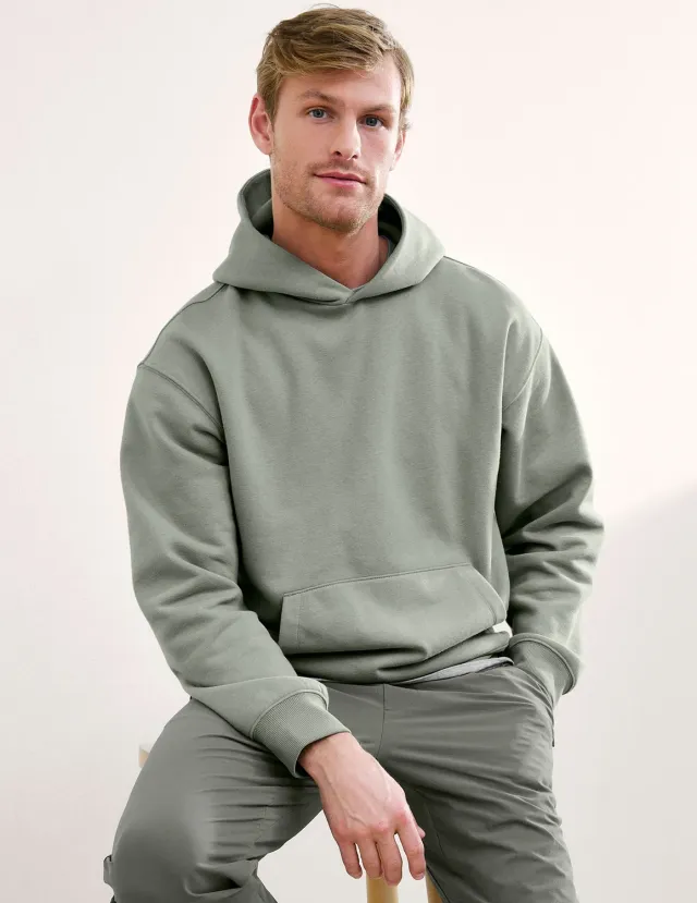 Beyond Yoga LuxeFleece Classic hoodie grey sage fleece