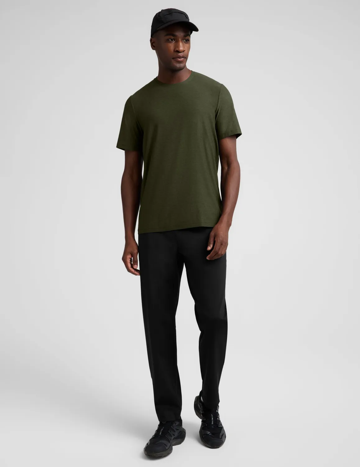 Beyond Yoga Always Beyond Men's Crew Tee 2.0 t-shirt Beyond Olive Heather tunn