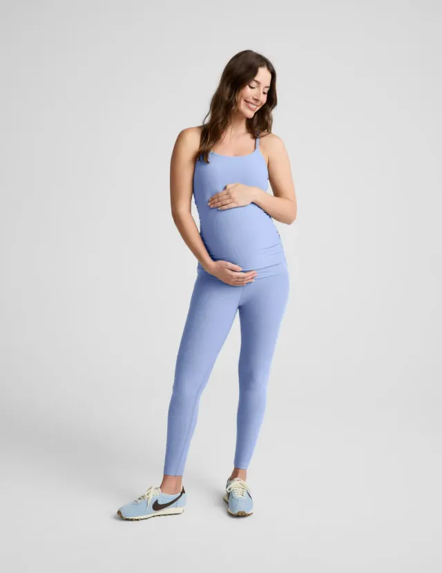 Beyond Yoga Spacedye Keep Your Cool Maternity Slim Racerback Tank linne ljusblå