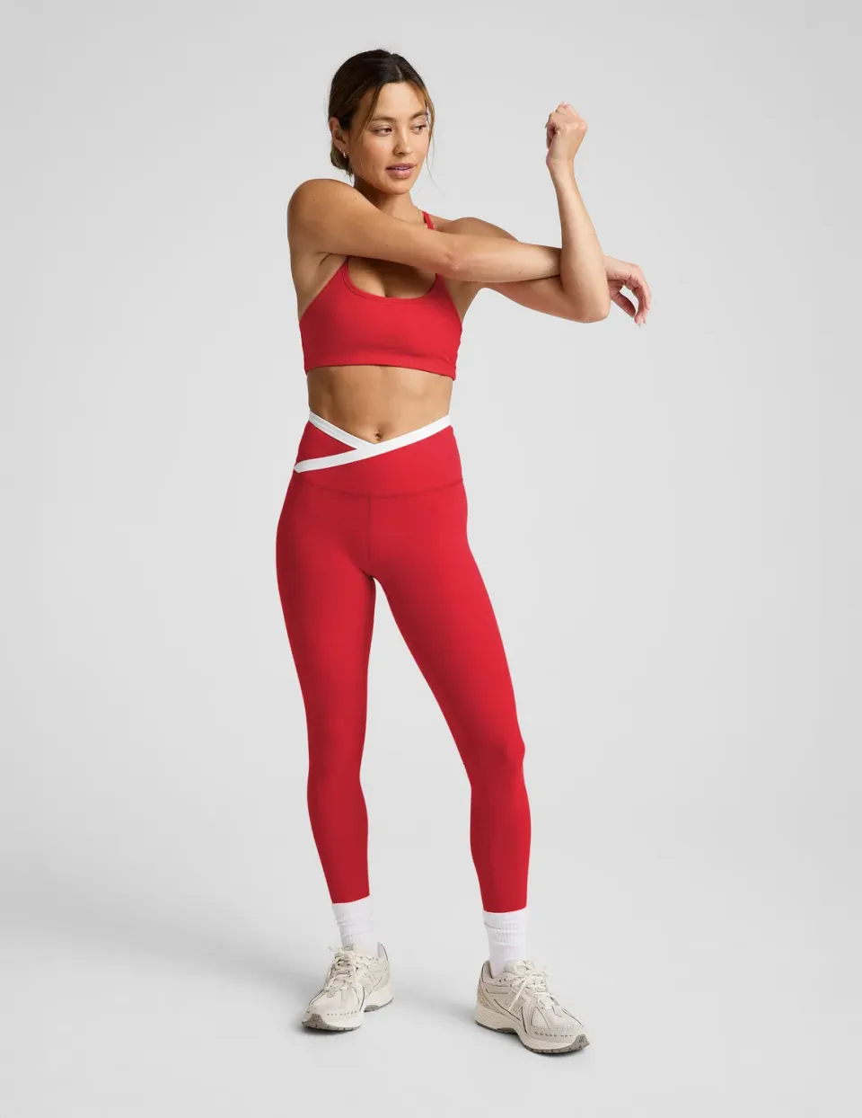 Beyond Yoga Spacedye Outlines High Waisted Midi leggings röd