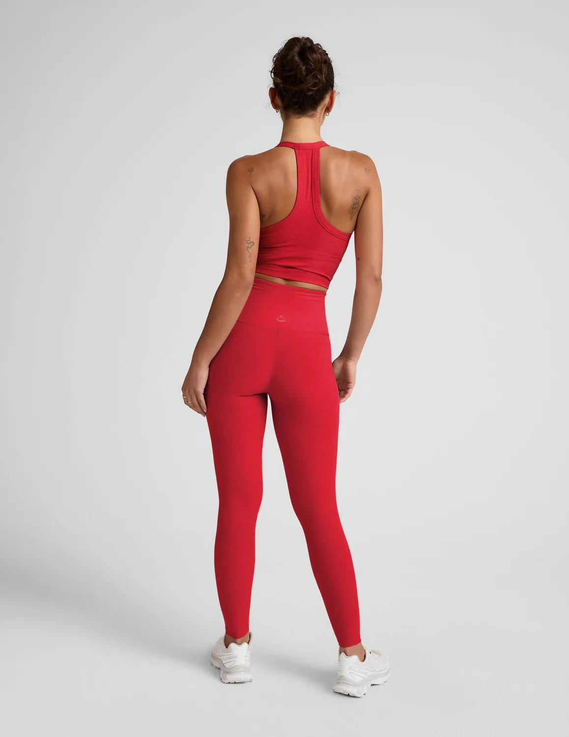Beyond Yoga Spacedye Vitalize Full Length leggings chili red heather hög midja