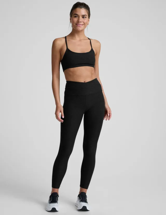 Beyond Yoga Spacedye At Your Leisure tights Darkest Night