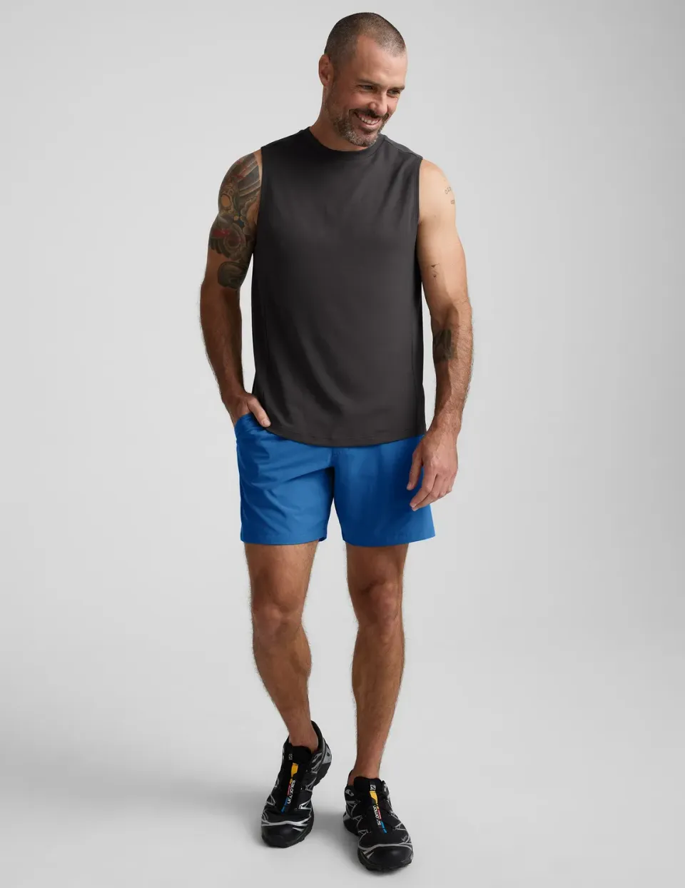 Beyond Yoga Pivotal 2.0 träningsshorts 7 tum Horizon Cobalt