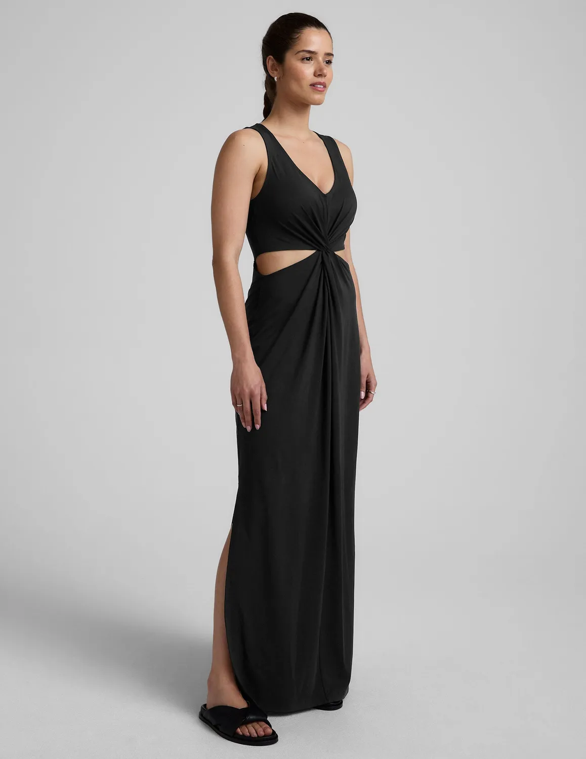 Beyond Yoga Around The World Front Twist Maxi klänning Black