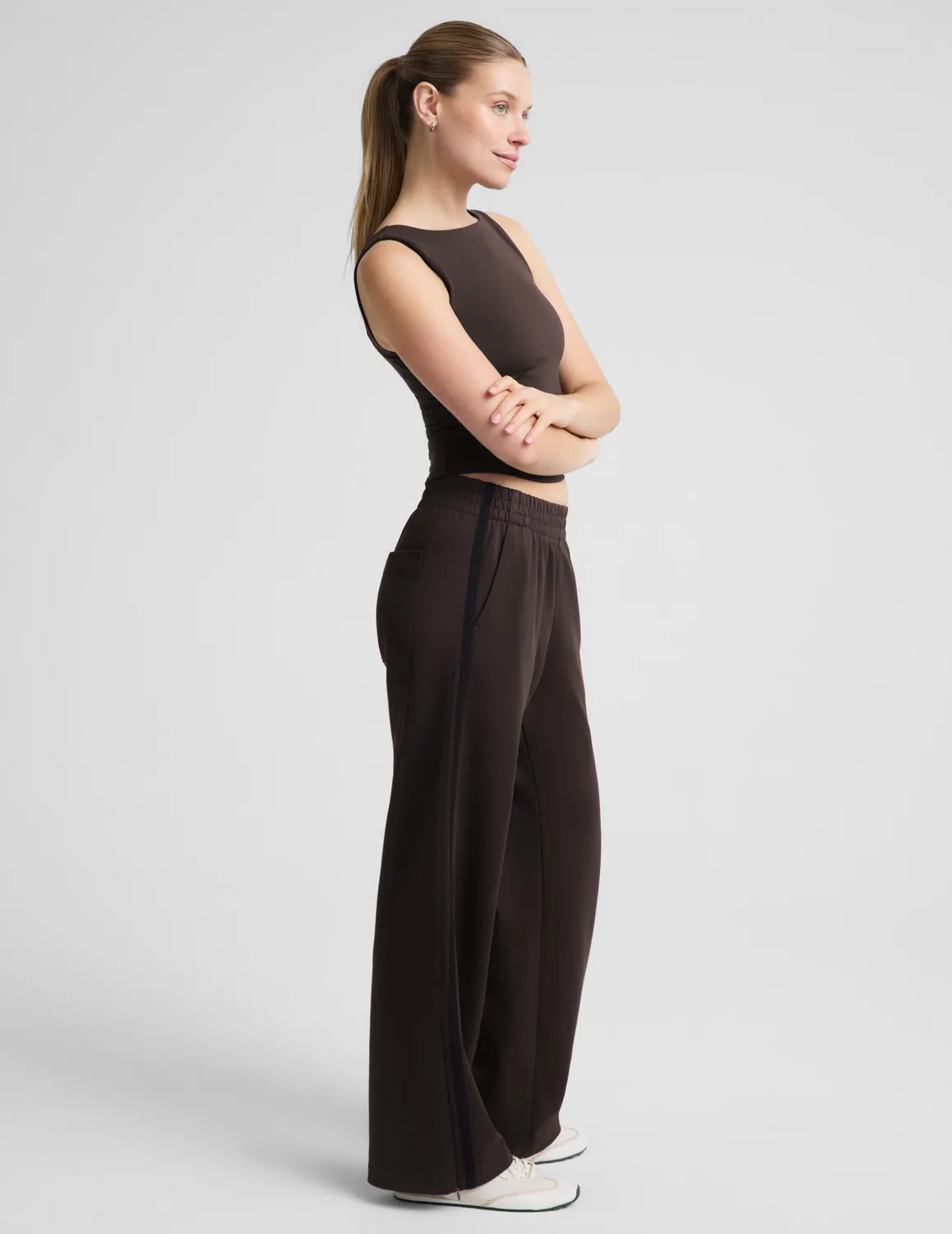 Beyond Yoga That Tracks Pant 31" träningsbyxor Dark Chocolate