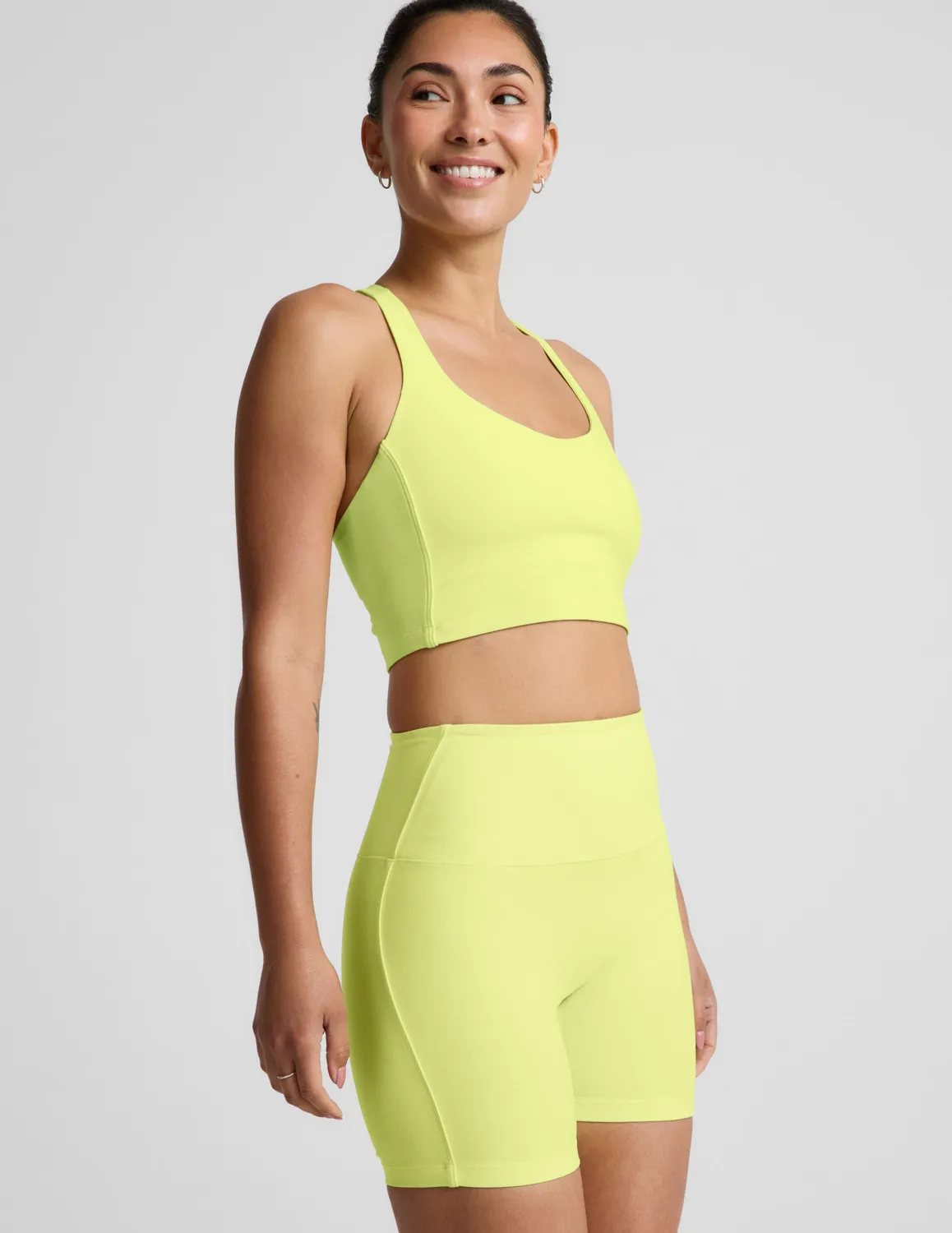 Beyond Yoga Spacedye Streamline Racerback träningslinne Electric Lime