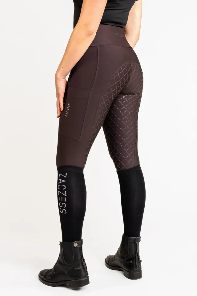ZacZess Ohio ridleggings chocolate brun grepp