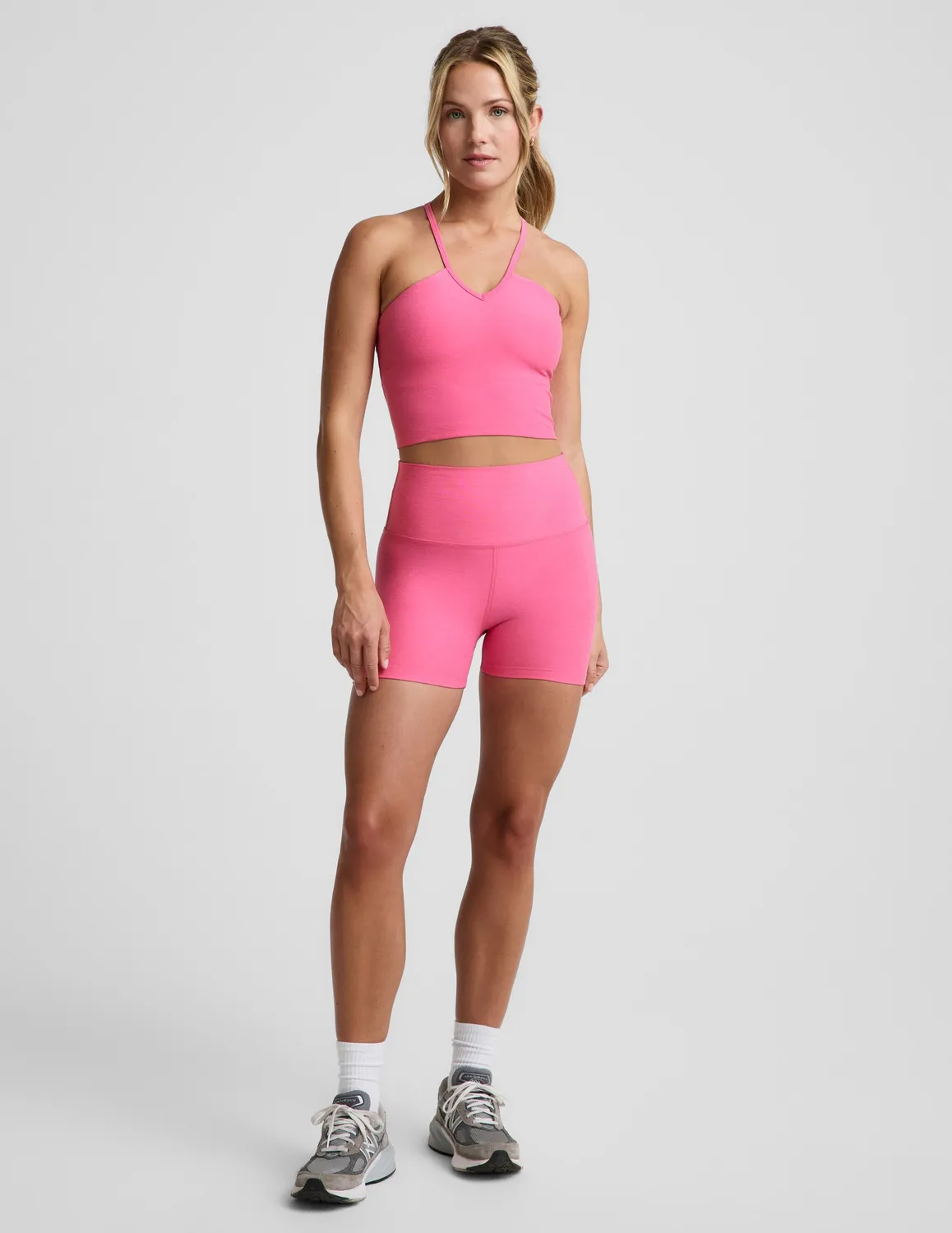 Beyond Yoga Spacedye Make It Strappy Tank träningslinne Luscious Pink Heather