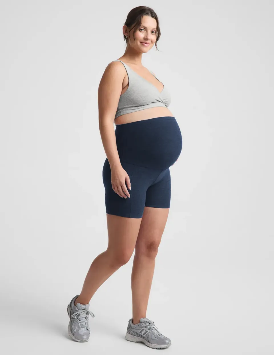 Beyond Yoga Spacedye Keep Pace 5" gravidshorts Nocturnal Navy stretch