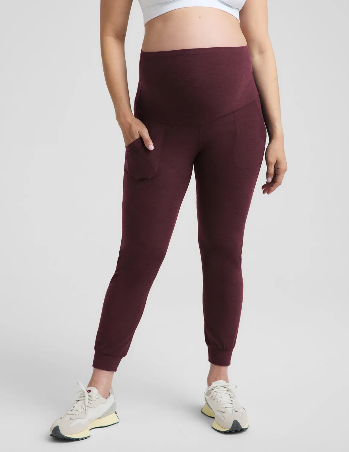 Beyond Yoga Spacedye Beyond the Bump gravidjogger Cabernet Heather