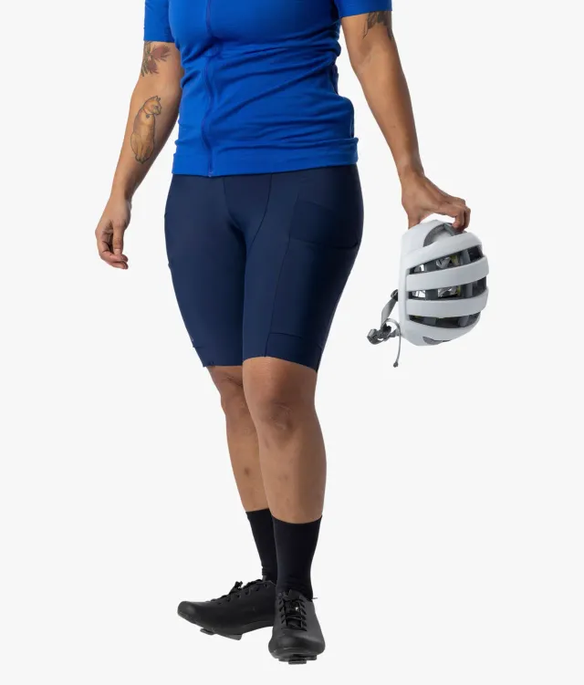 7MESH WK3 Cargo cykelbyxor dam Midnight Blue fickor