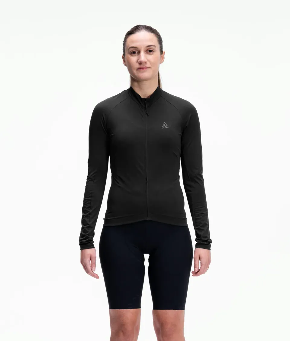 7MESH Atlas Long Sleeve cykeltröja dam svart långärmad
