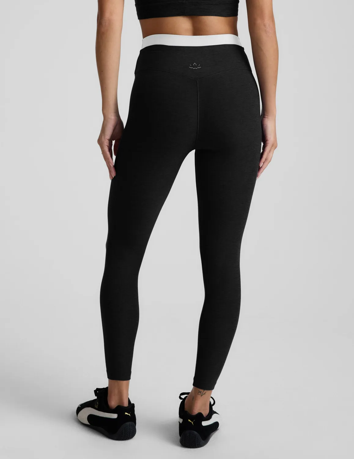 Beyond Yoga Spacedye Layered Midi leggings Darkest Night svart