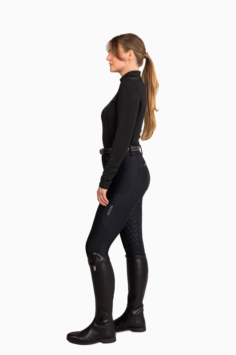 ZacZess Bombay Soft ridbyxor svart med mobilfickor stretch