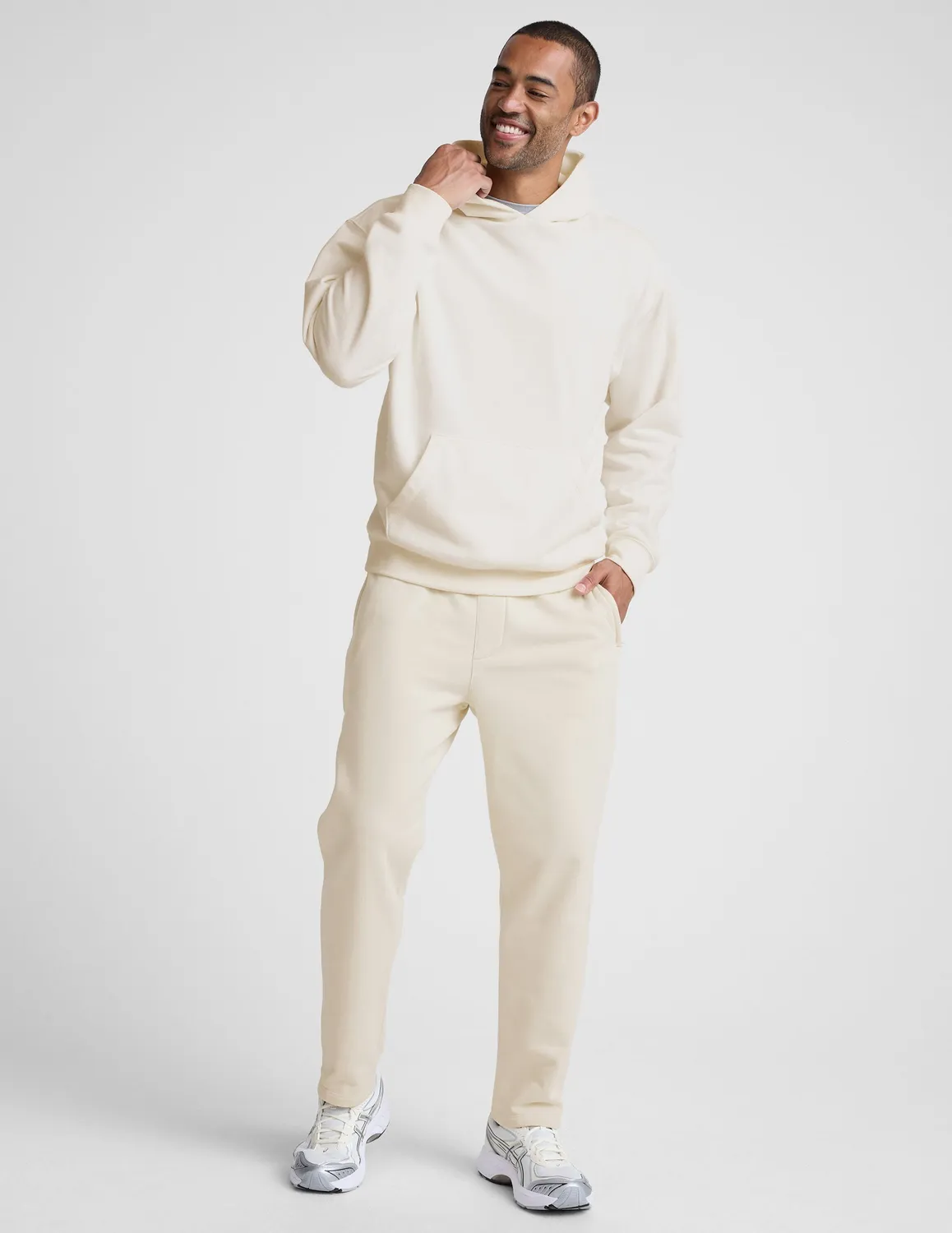 Beyond Yoga LuxeFleece Classic hoodie bone lös passform