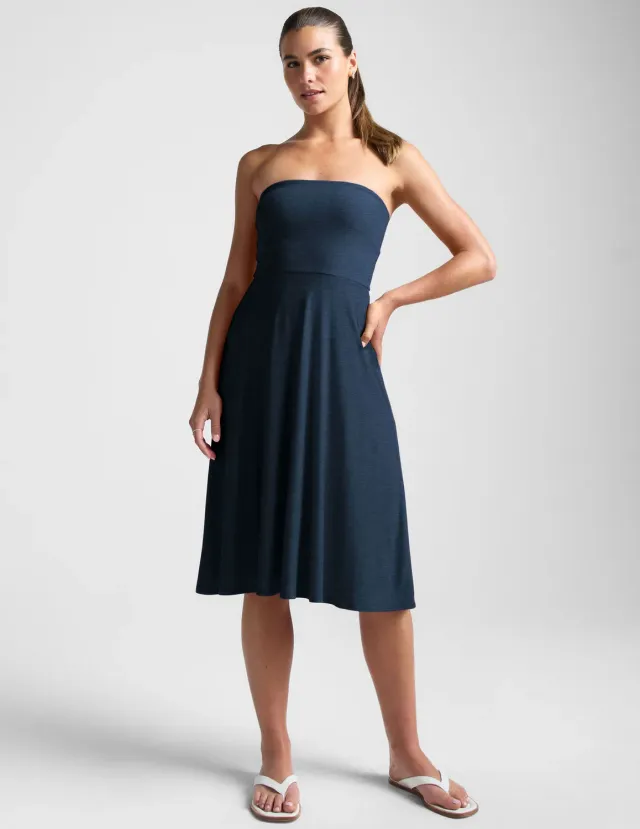 Beyond Yoga Featherweight Strapless klänning Nocturnal Navy bh