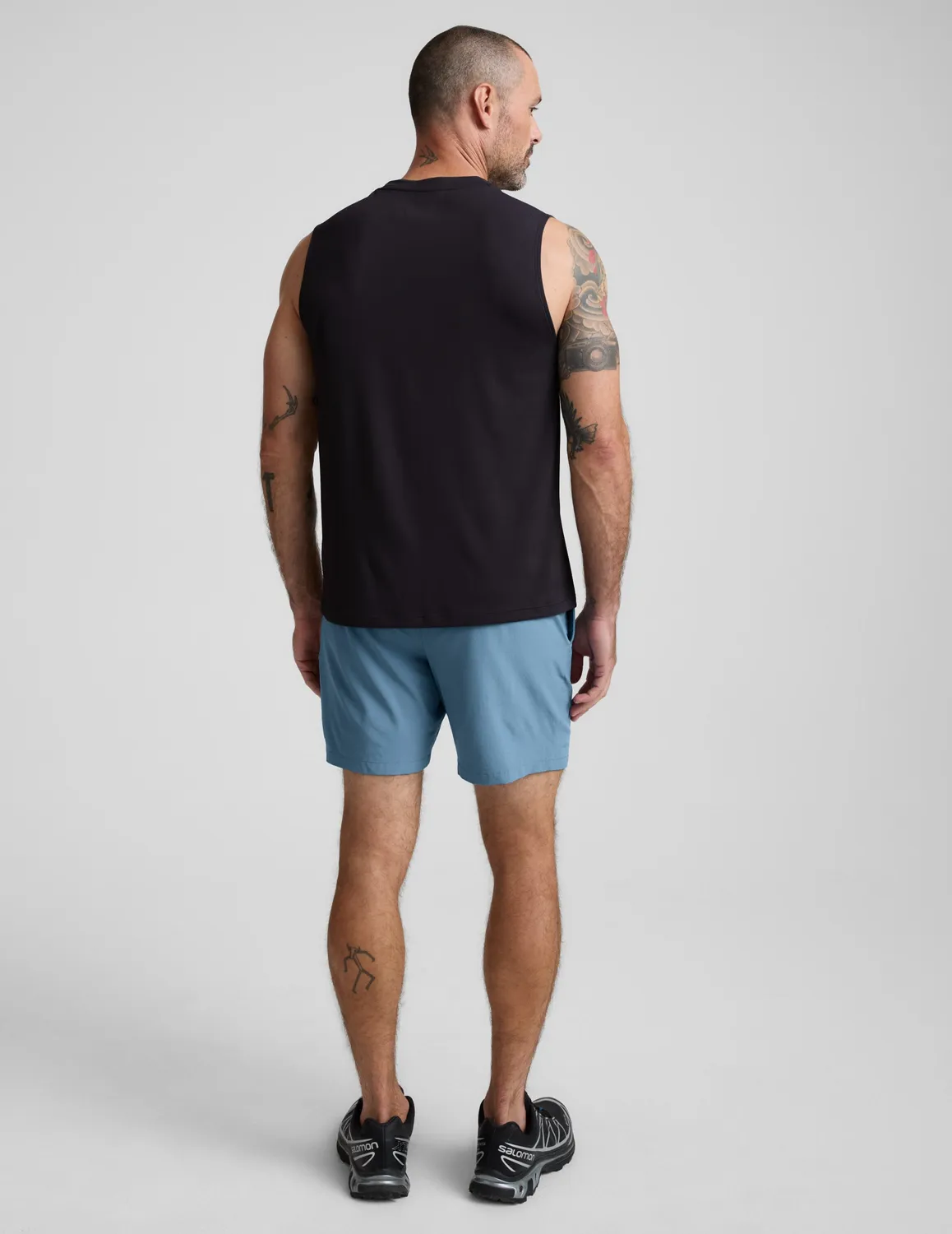Beyond Yoga Pivotal 2.0 träningsshorts 7 tum Harbor Blue