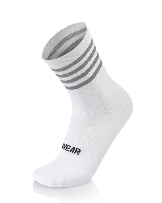 MB Wear Night cykelstrumpor vit reflex Q-Skin