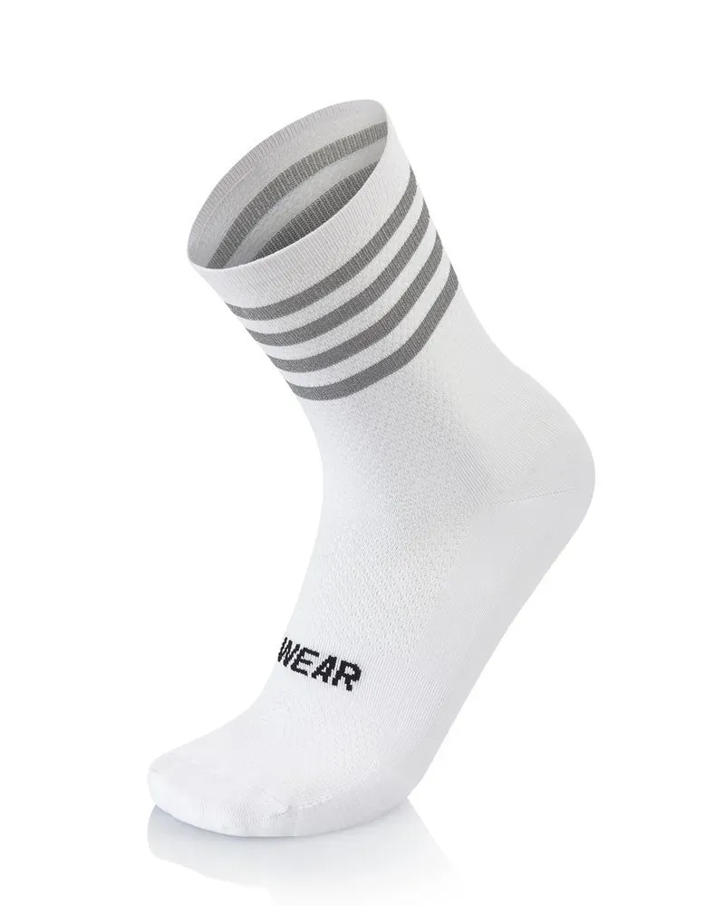 MB Wear Night cykelstrumpor vit reflex Q-Skin