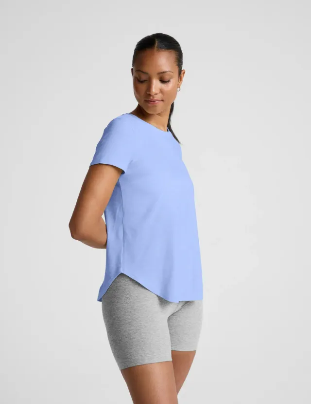 Beyond Yoga Featherweight On The Down Low T-shirt Pastel Periwinkle lätt