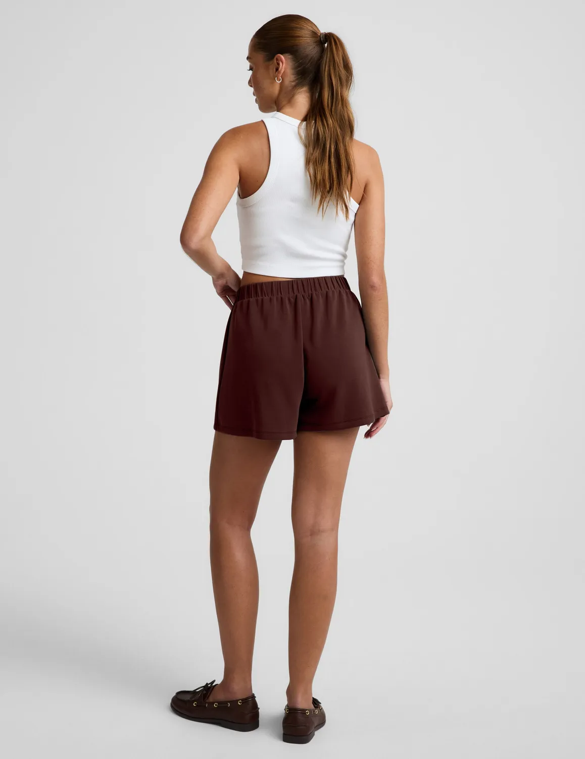 Beyond Yoga Luxe Sandwash skort Iced Mocha stretch
