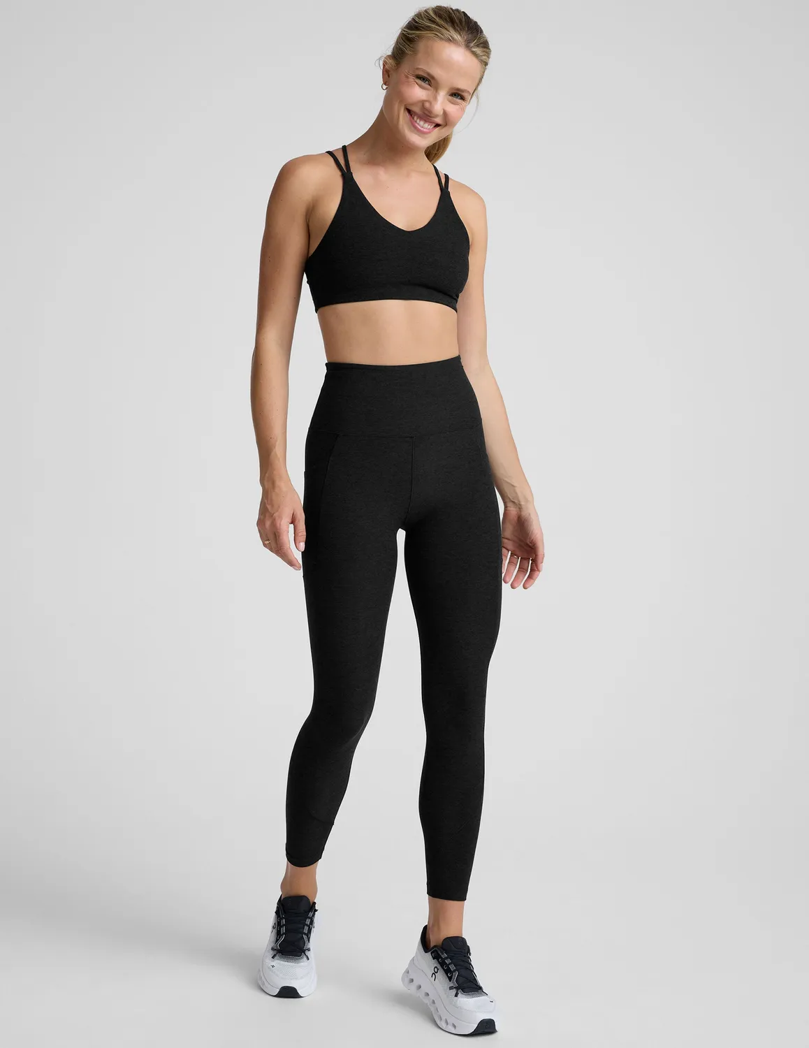 Beyond Yoga Spacedye Be Free Pocket leggings Darkest Night med fickor