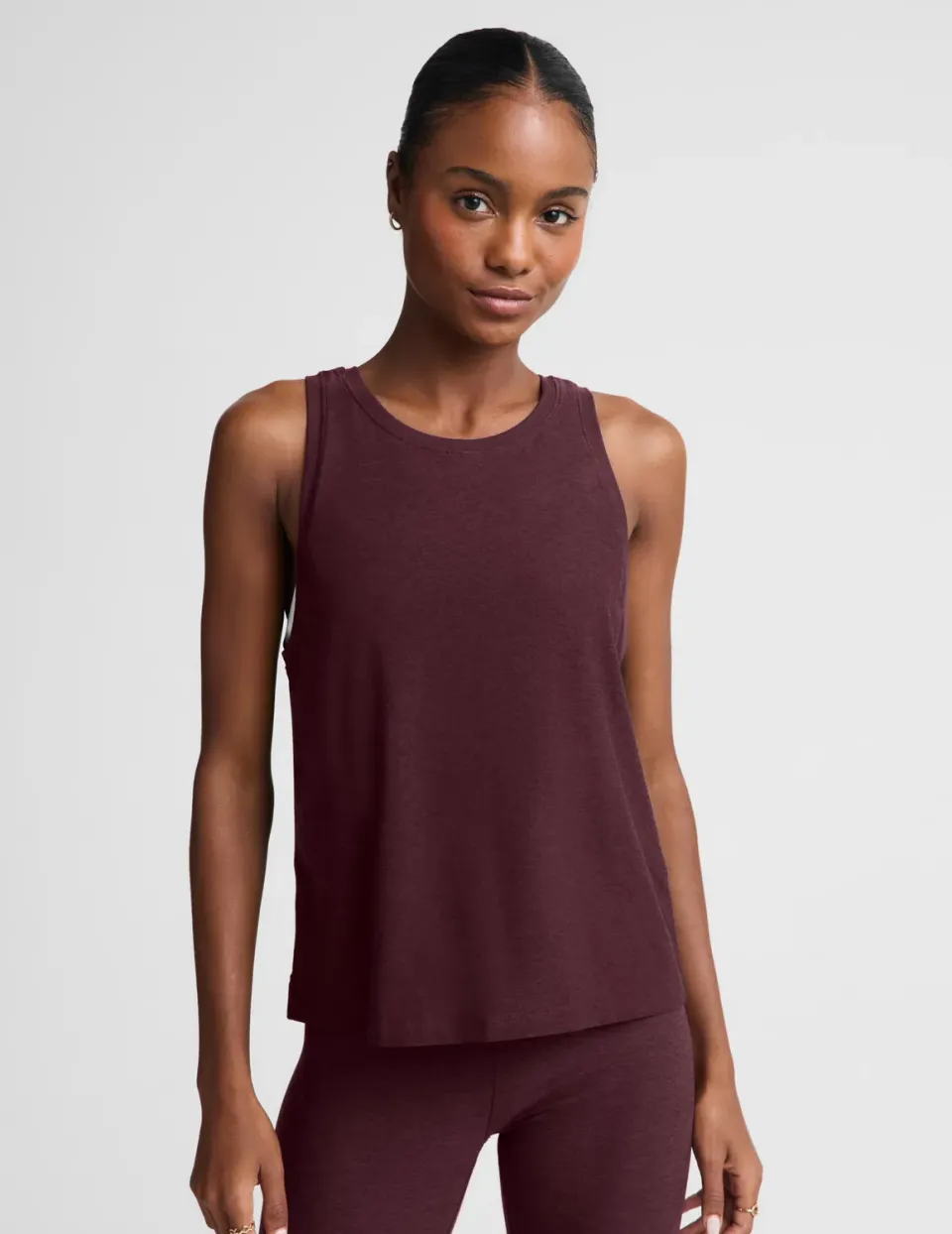 Beyond Yoga Featherweight Rebalance Tank linne Cabernet Heather lös