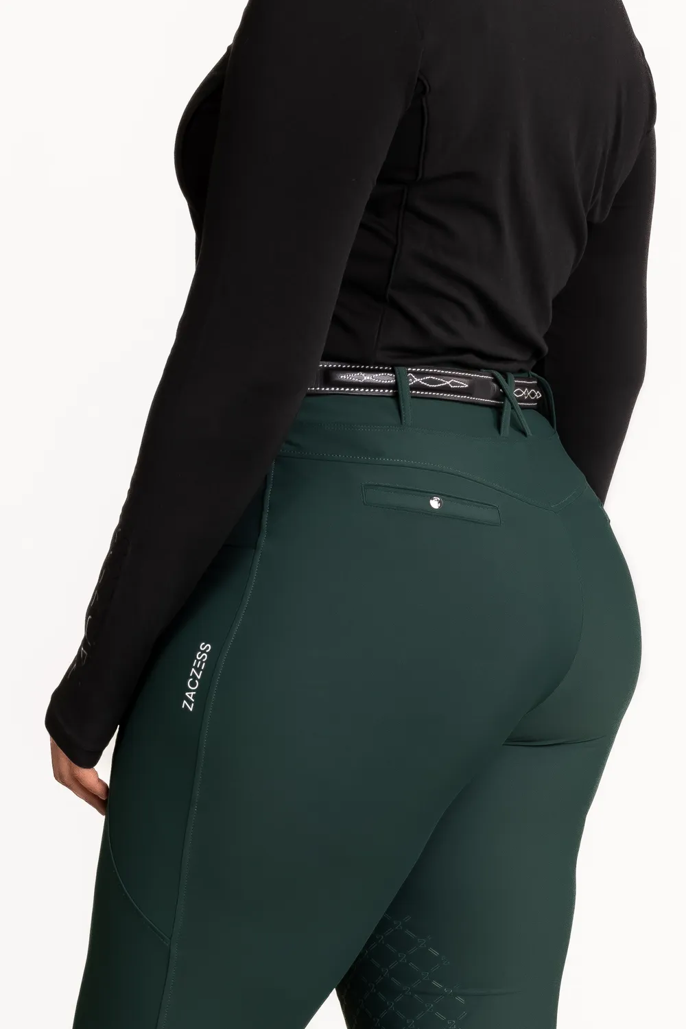 ZacZess London Pine Hybrid ridleggings plus mörkgrön