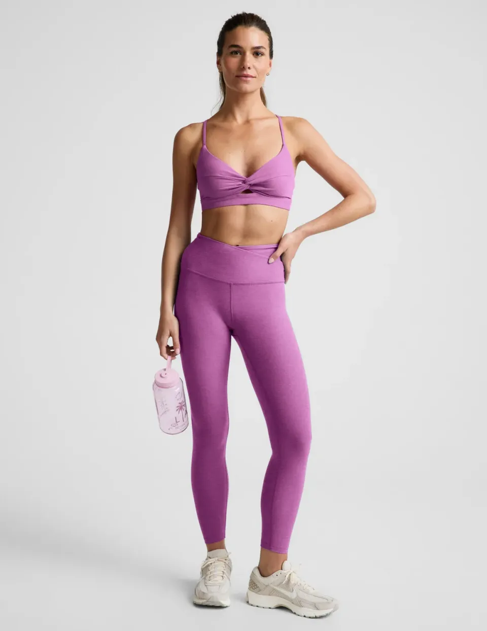 Beyond Yoga Spacedye At Your Leisure High Waisted Midi Legging tights fuchsia