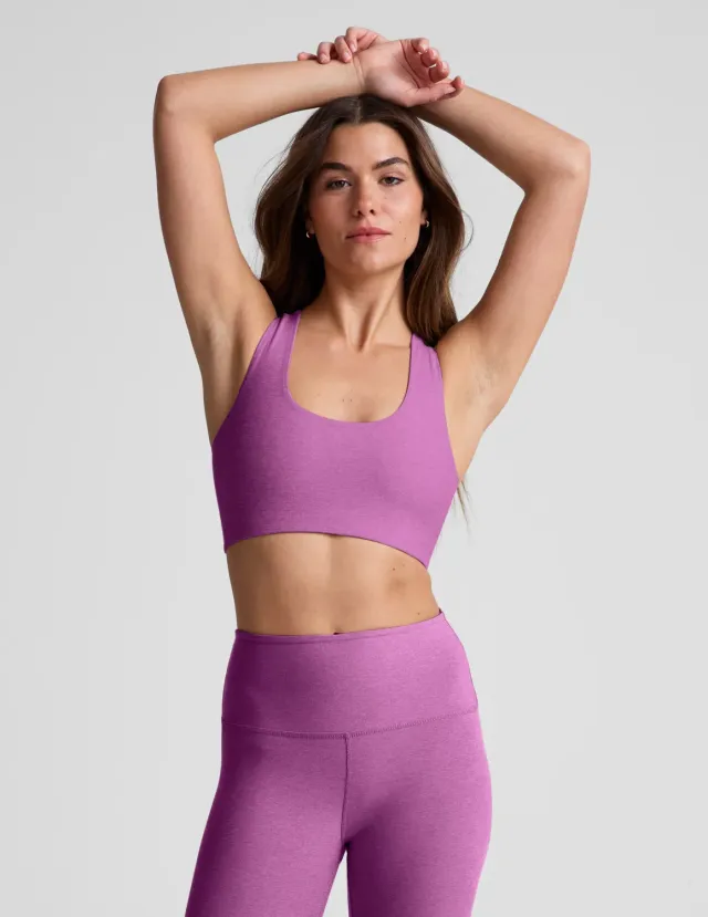 Beyond Yoga Spacedye Simplicity Long Line Bra 2.0 sportbh Fun Fuchsia mellanstöd